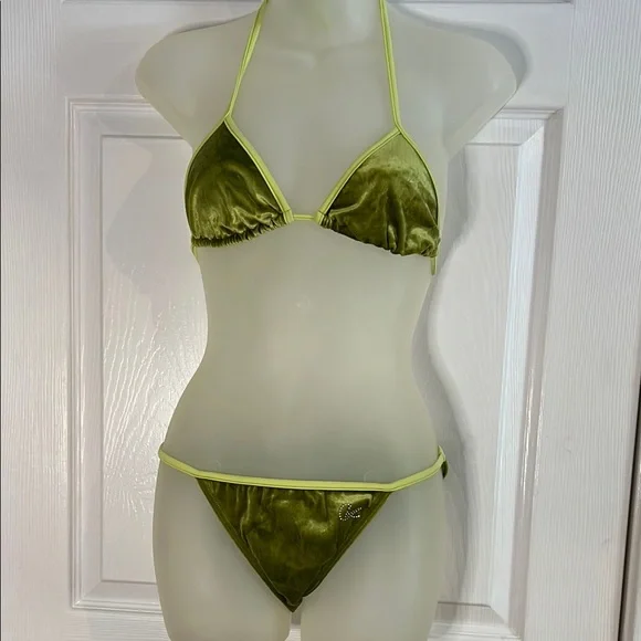 NWOT Christian Lacroix Green Swimwear bikini - Picture 1 of 10